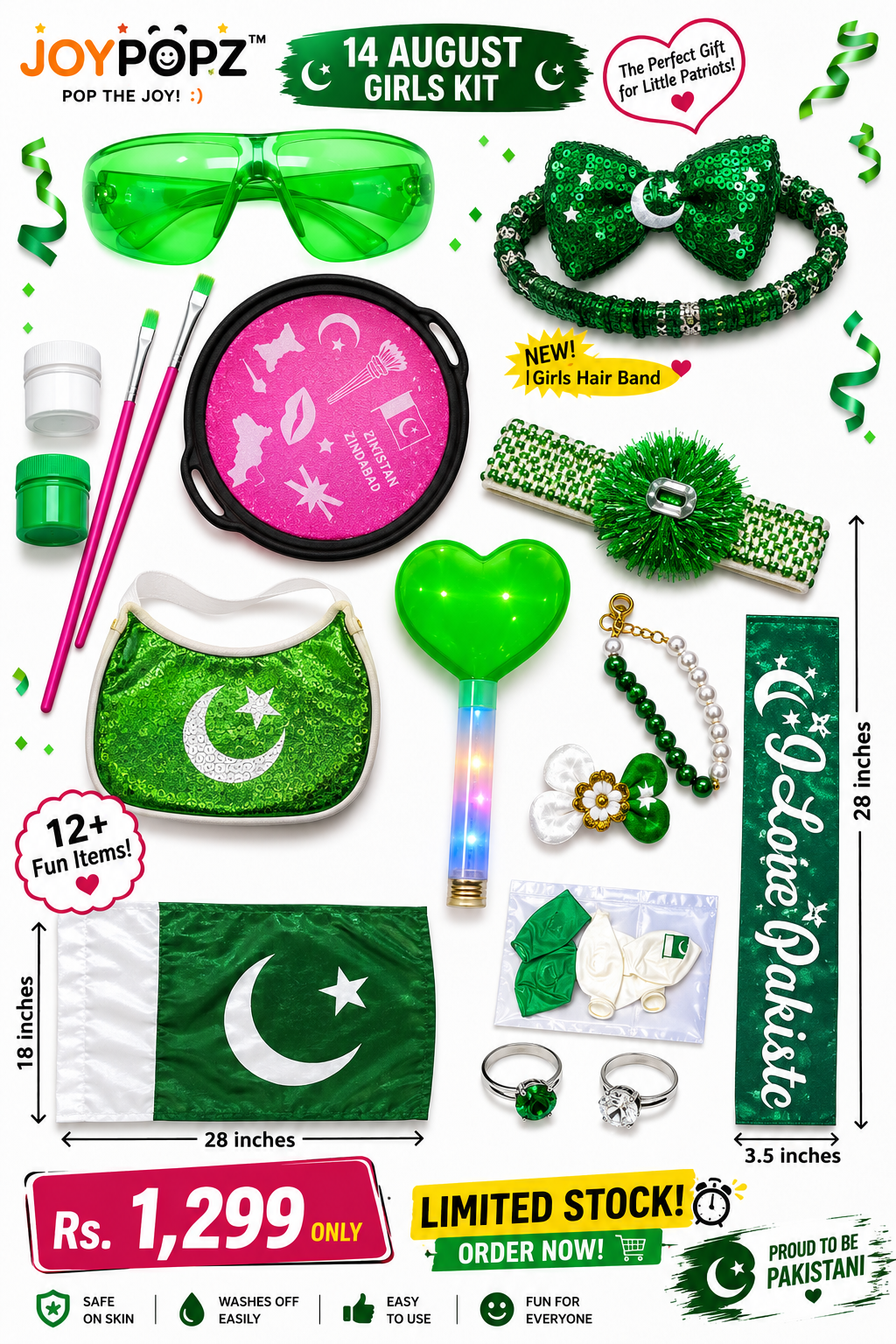 JoyPopz | Independence Day Celebration Kit - Girls